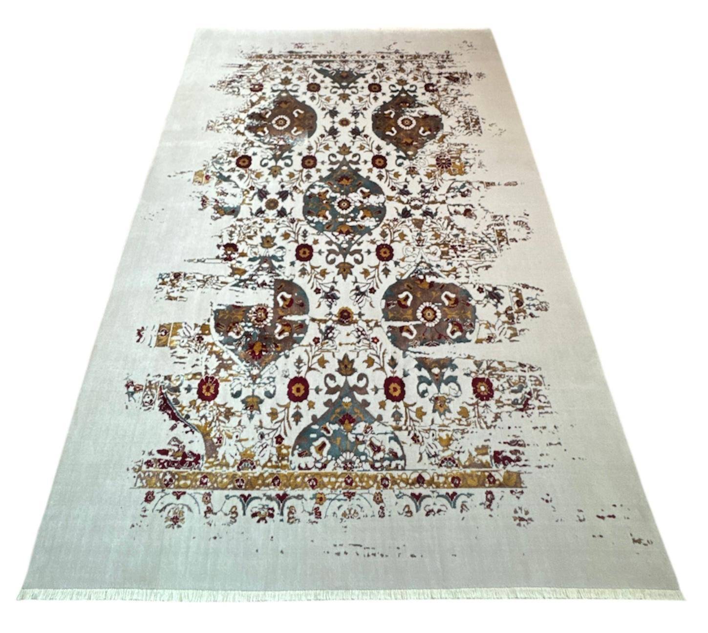Teppich DESIGNER TEPPICH;| Farbe: Rot-Beige; Größe: 200x300 cm | maschinell gewebt