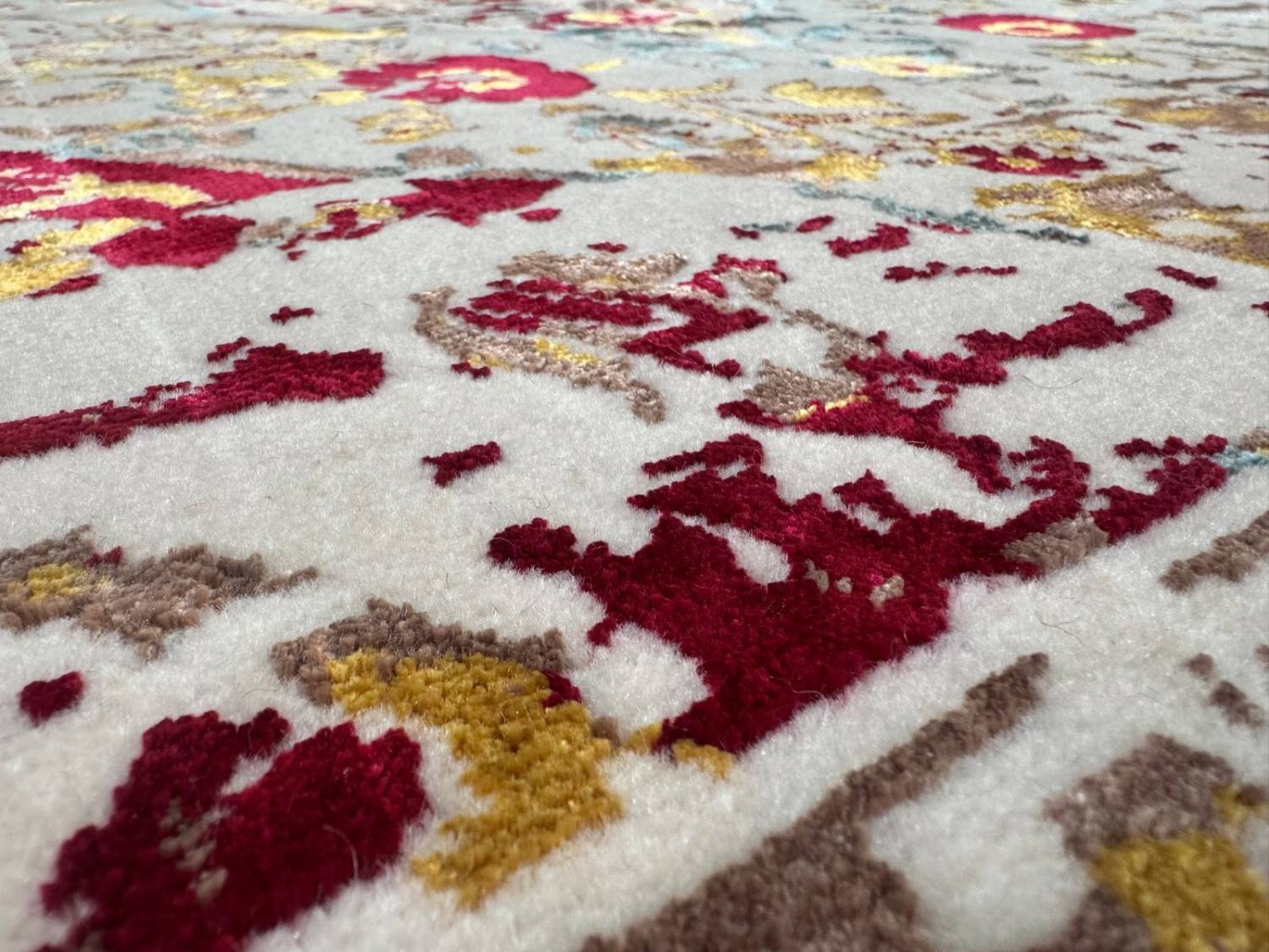 Teppich DESIGNER TEPPICH;| Farbe: Rot-Beige; Größe: 200x300 cm | maschinell gewebt