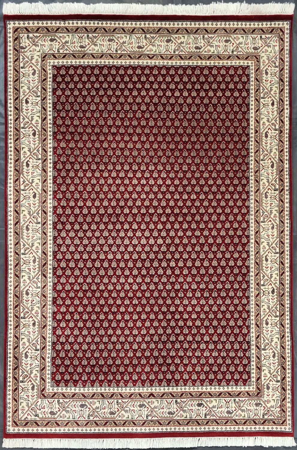 Teppich "NARGIS MIR" | Farbe: rot | Größe: ca. 121x176 cm | Orientteppich handgeknüpft